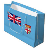 Grand Sac Cadeau Drapeau Fidji (Devant Angle)
