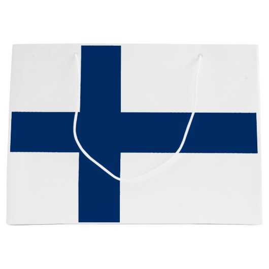 Grand Sac Cadeau Drapeau Finlande (Devant)