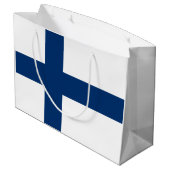 Grand Sac Cadeau Drapeau Finlande (Dos Angle)