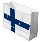 Grand Sac Cadeau Drapeau Finlande (Devant Angle)