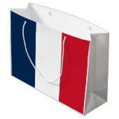 Grand Sac Cadeau Drapeau Français (Dos Angle)