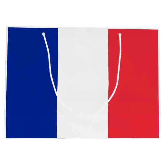 Grand Sac Cadeau Drapeau français (France) (Dos)