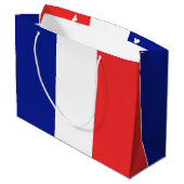 Grand Sac Cadeau Drapeau français Tricolore (Dos Angle)