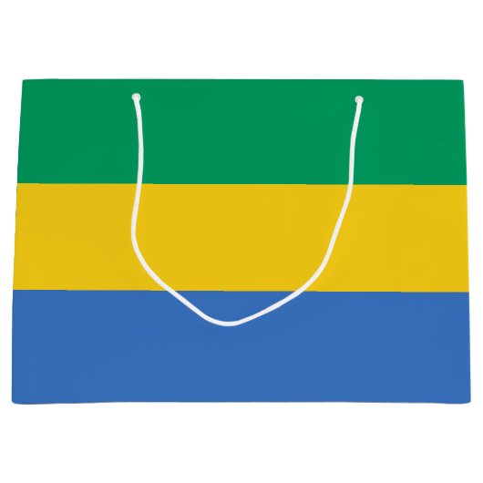 Grand Sac Cadeau Drapeau Gabon (Devant)