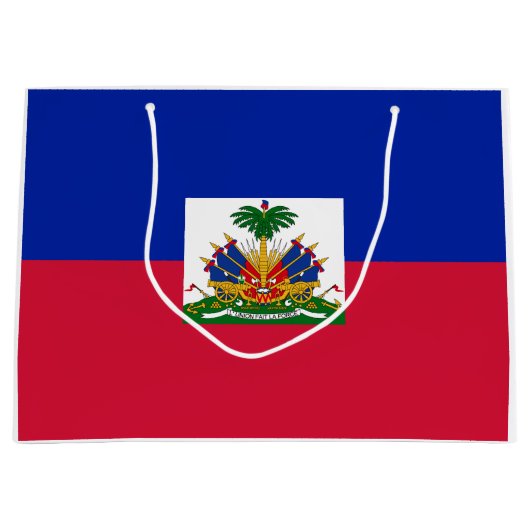 Grand Sac Cadeau Drapeau Haïti (Devant)