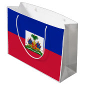 Grand Sac Cadeau Drapeau Haïti (Dos Angle)