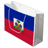 Grand Sac Cadeau Drapeau Haïti (Devant Angle)