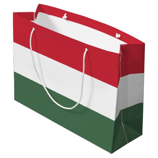 Grand Sac Cadeau Drapeau Hongrie (Dos Angle)