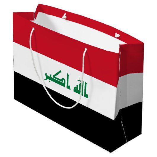 Grand Sac Cadeau Drapeau Iraq (Dos Angle)