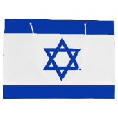 Grand Sac Cadeau Drapeau Israël (Dos)