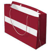 Grand Sac Cadeau Drapeau Lettonie (Dos Angle)