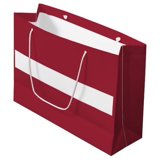Grand Sac Cadeau Drapeau Lettonie (Devant Angle)