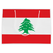 Grand Sac Cadeau Drapeau libanais (Drapeau libanais) (Devant)