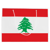 Grand Sac Cadeau Drapeau libanais (Drapeau libanais) (Dos)
