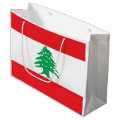 Grand Sac Cadeau Drapeau libanais (Drapeau libanais) (Devant Angle)
