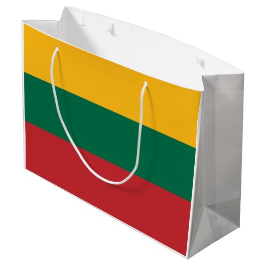 Grand Sac Cadeau Drapeau Lituanie (Dos Angle)