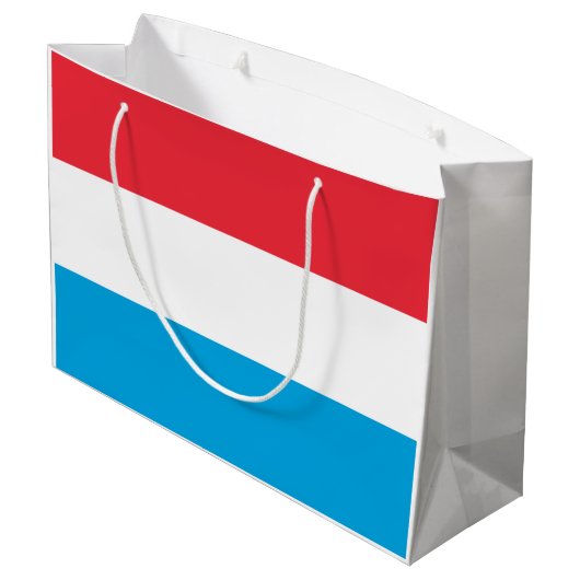 Grand Sac Cadeau Drapeau Luxembourg (Dos Angle)