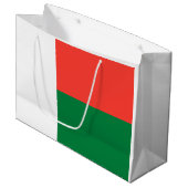 Grand Sac Cadeau Drapeau Madagascar (Devant Angle)