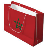 Grand Sac Cadeau Drapeau Maroc (Devant Angle)