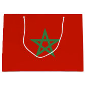Grand Sac Cadeau drapeau marocain (Devant)