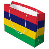 Grand Sac Cadeau Drapeau Maurice (Dos Angle)