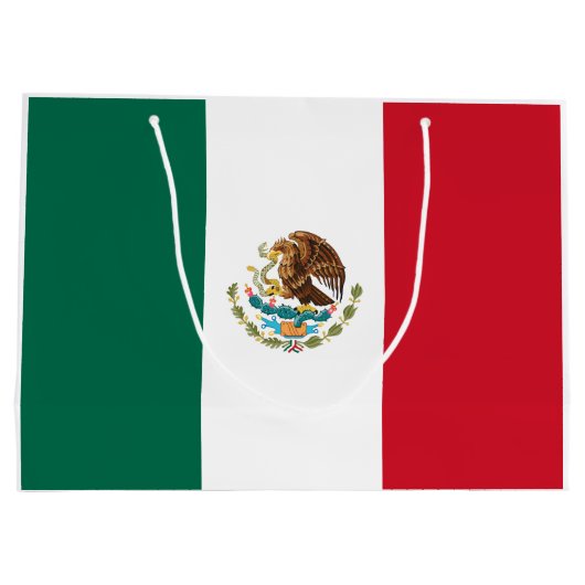 Grand Sac Cadeau Drapeau mexicain (Dos)