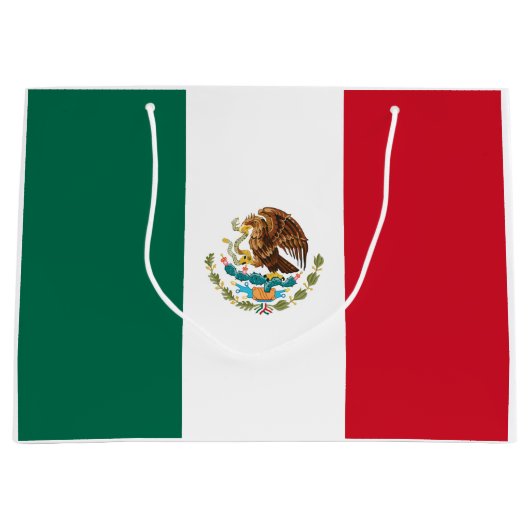 Grand Sac Cadeau Drapeau mexicain (Mexique) (Devant)