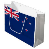 Grand Sac Cadeau Drapeau néo-zélandais (Devant Angle)