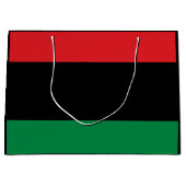 Grand Sac Cadeau Drapeau panafricain, Joyeux Kwanzaa (Devant)