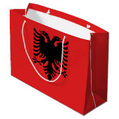 Grand Sac Cadeau Drapeau patriotique albanais (Dos Angle)