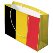 Grand Sac Cadeau Drapeau patriotique belge (Dos Angle)