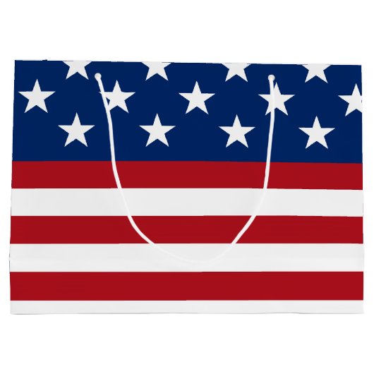 Grand Sac Cadeau Drapeau patriotique motif juillet Quatrième grand (Dos)