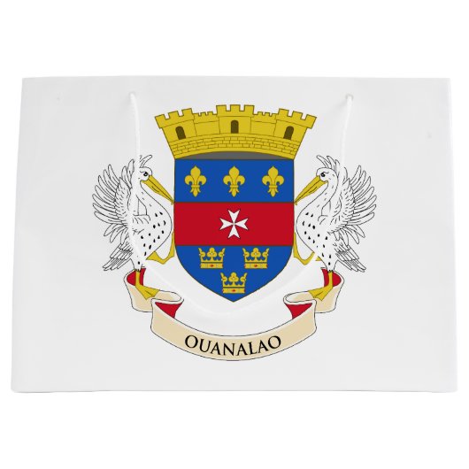 Grand Sac Cadeau Drapeau Saint-Barthélemy (Devant)