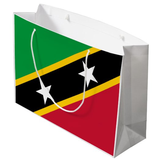 Grand Sac Cadeau Drapeau Saint-Kitts-et-Nevis (Dos Angle)