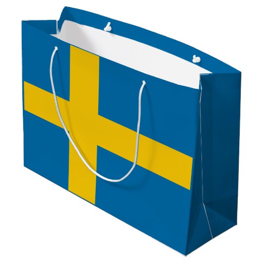 Grand Sac Cadeau Drapeau suédois (Dos Angle)