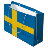 Grand Sac Cadeau Drapeau suédois (Devant Angle)