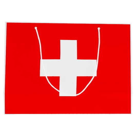 Grand Sac Cadeau Drapeau suisse (Suisse) (Dos)