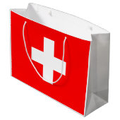 Grand Sac Cadeau Drapeau suisse (Suisse) (Dos Angle)