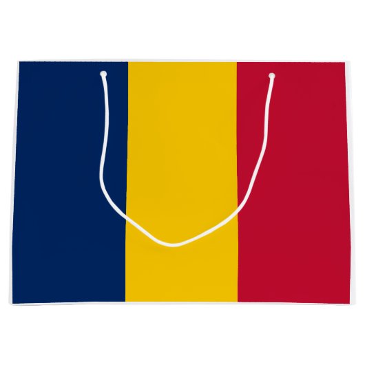 Grand Sac Cadeau Drapeau Tchad (Devant)
