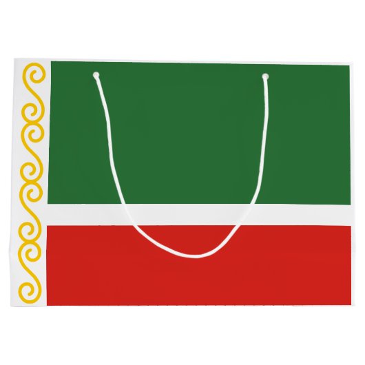 Grand Sac Cadeau Drapeau tchétchène (Dos)