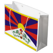 Grand Sac Cadeau Drapeau Tibétain (Devant Angle)