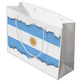 Grand Sac Cadeau Drapeau traditionnel de l'Argentine (Dos Angle)