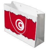 Grand Sac Cadeau Drapeau tunisien (Dos Angle)