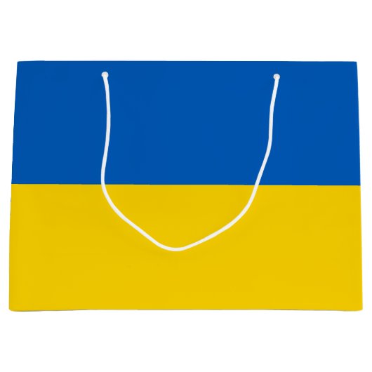 Grand Sac Cadeau Drapeau ukrainien (Devant)