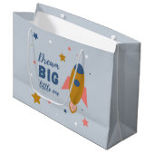 Grand Sac Cadeau Dream Big Little One Cute Cartoon Space Rocket (Devant Angle)