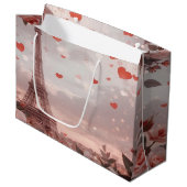Grand Sac Cadeau Dreamy Paris Romance: Eiffel Tower (Devant Angle)