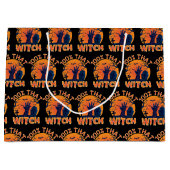 Grand Sac Cadeau Drôle 100% Cette Sorcière Halloween (Devant)