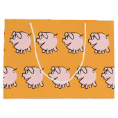 Grand Sac Cadeau Drôle 3 caricature Cochon bébé Choisir Couleur L C (Dos)