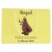 Grand Sac Cadeau Drôle affamé pulette affamée dessin animé (Dos)