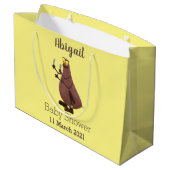 Grand Sac Cadeau Drôle affamé pulette affamée dessin animé (Dos Angle)